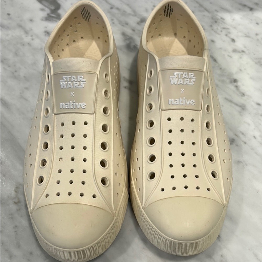 Native Cream Athletic Shoes Lightweight Perforated Design